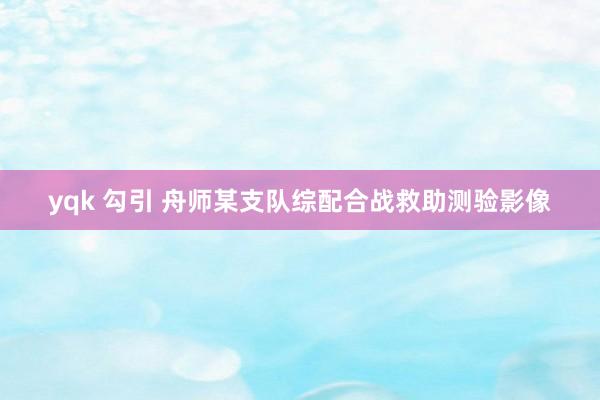 yqk 勾引 舟师某支队综配合战救助测验影像