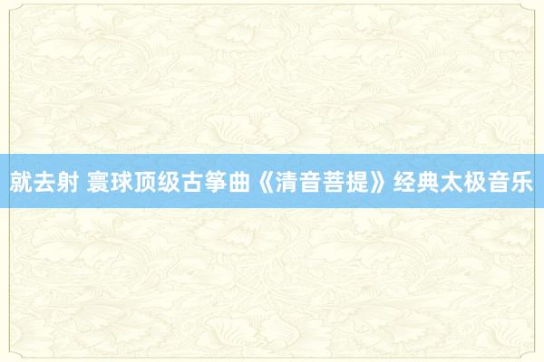就去射 寰球顶级古筝曲《清音菩提》经典太极音乐
